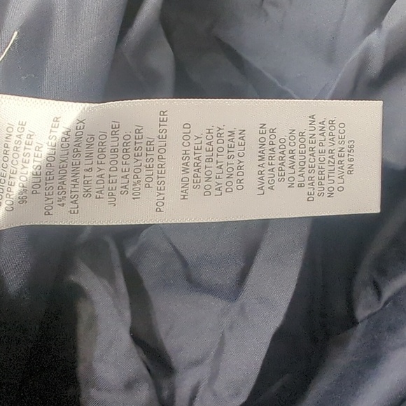 SLNY Blue Sleeveless Floral Halter Dress - Picture 9 of 9